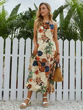 Carregar imagem no visualizador da galeria, Vestido Longo Boho com Estampa de Plantas