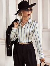 Carregar imagem no visualizador da galeria, Camisa Social Feminina Listrada - Roberta