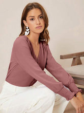 Carregar imagem no visualizador da galeria, Blusa Casual Feminina Simples Manga Bishop