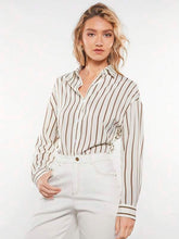 Carregar imagem no visualizador da galeria, Camisa Social Feminina Listrada - Carolina