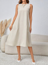 Carregar imagem no visualizador da galeria, Vestido Sem Mangas com Bolso Inclinado - Casual e Solto