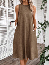 Carregar imagem no visualizador da galeria, Vestido Sem Mangas com Bolso Inclinado - Casual e Solto