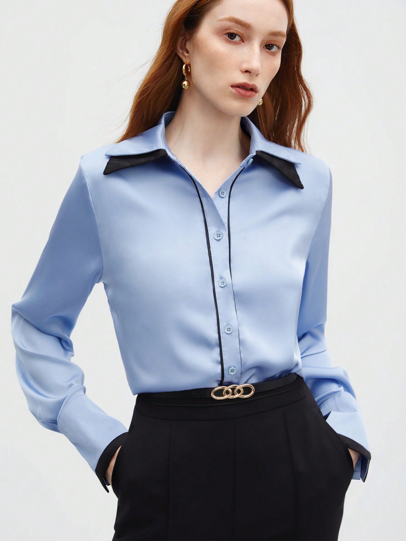 Camisa Feminina Social de Cetim