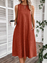 Carregar imagem no visualizador da galeria, Vestido Sem Mangas com Bolso Inclinado - Casual e Solto