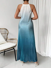 Carregar imagem no visualizador da galeria, Vestido Longo Feminino com Efeito Ombré e Frente-Única