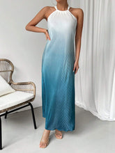 Carregar imagem no visualizador da galeria, Vestido Longo Feminino com Efeito Ombré e Frente-Única