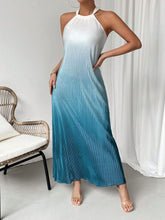 Carregar imagem no visualizador da galeria, Vestido Longo Feminino com Efeito Ombré e Frente-Única