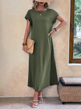 Carregar imagem no visualizador da galeria, Vestido Longo de Túnica com Manga Morcego