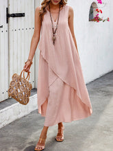 Carregar imagem no visualizador da galeria, Vestido Longo de Verão com Decote em V e Bainha Cruzada - Casual para Férias na Praia