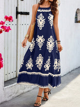 Carregar imagem no visualizador da galeria, Vestido Longo Solto com Alças Finas e Estampa Floral - Boho Feminino de Verão