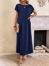 Carregar imagem no visualizador da galeria, Vestido Longo de Túnica com Manga Morcego