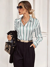 Carregar imagem no visualizador da galeria, Camisa Social Feminina Listrada - Roberta