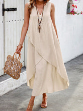 Carregar imagem no visualizador da galeria, Vestido Longo de Verão com Decote em V e Bainha Cruzada - Casual para Férias na Praia