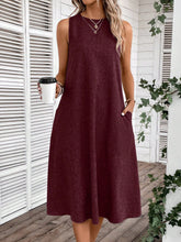Carregar imagem no visualizador da galeria, Vestido Sem Mangas com Bolso Inclinado - Casual e Solto