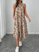 Carregar imagem no visualizador da galeria, Vestido Midi Floral Sem Mangas com Bolsos - Casual Elegante Feminino