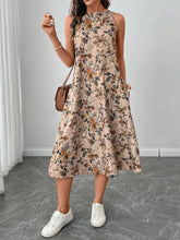 Carregar imagem no visualizador da galeria, Vestido Midi Floral Sem Mangas com Bolsos - Casual Elegante Feminino