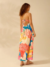 Carregar imagem no visualizador da galeria, Vestido Longo Boho com Estampa Tropical e Costas Vazadas - Verão de Verão