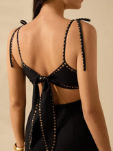 Carregar imagem no visualizador da galeria, Vestido Boho Maxi com Estampa Tropical e Costas Abertas