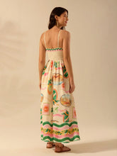 Carregar imagem no visualizador da galeria, Vestido Longo de Slip Casual de Férias com Estampa Tropical Boêmia