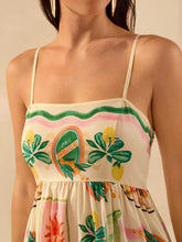 Carregar imagem no visualizador da galeria, Vestido Longo de Slip Casual de Férias com Estampa Tropical Boêmia