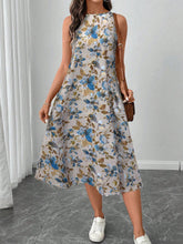 Carregar imagem no visualizador da galeria, Vestido Midi Floral Sem Mangas com Bolsos - Casual Elegante Feminino