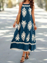 Carregar imagem no visualizador da galeria, Vestido Longo Solto com Alças Finas e Estampa Floral - Boho Feminino de Verão