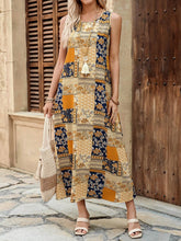 Carregar imagem no visualizador da galeria, Vestido Longo Boho Estampado de Retalhos com Bolsos - Verão