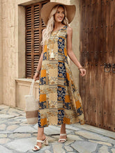 Carregar imagem no visualizador da galeria, Vestido Longo Boho Estampado de Retalhos com Bolsos - Verão