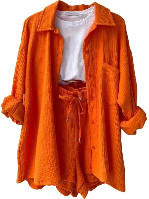 Conjunto Verão 2 peças - Laranja-XXG - HumArraso