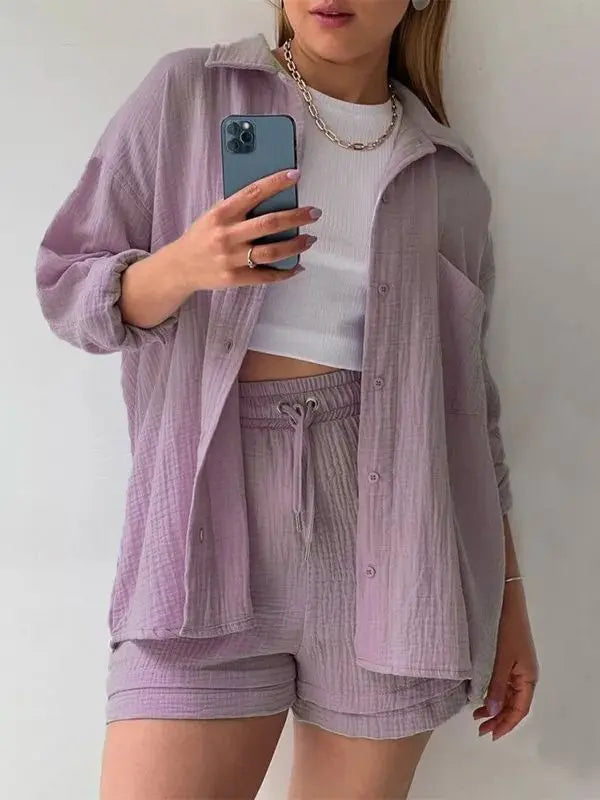 Conjunto Verão 2 peças - Roxo-XXG - HumArraso
