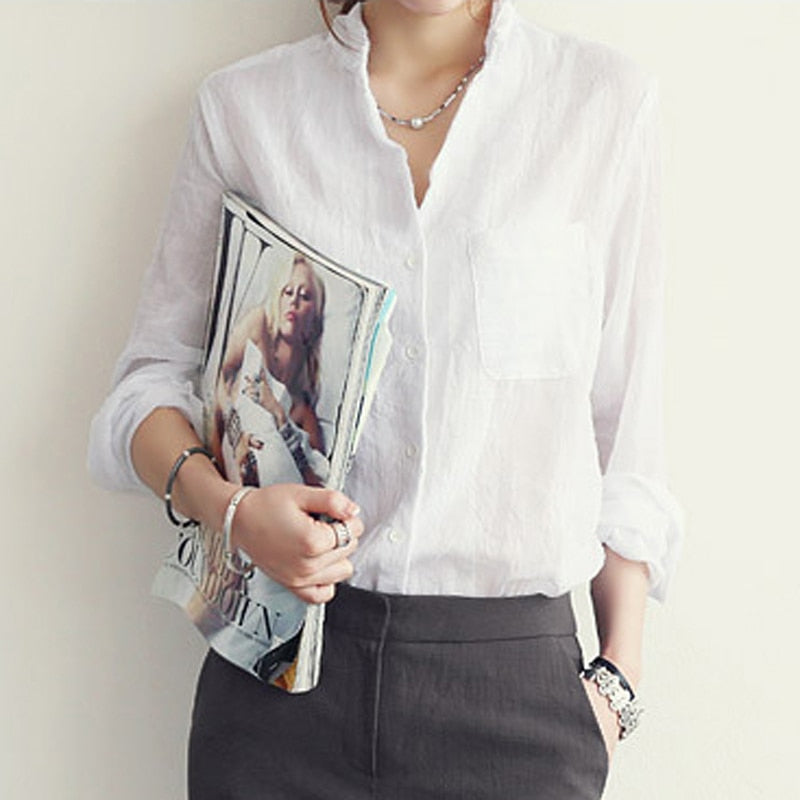 Camisa Feminina Social de Linho - Dalia HumArraso