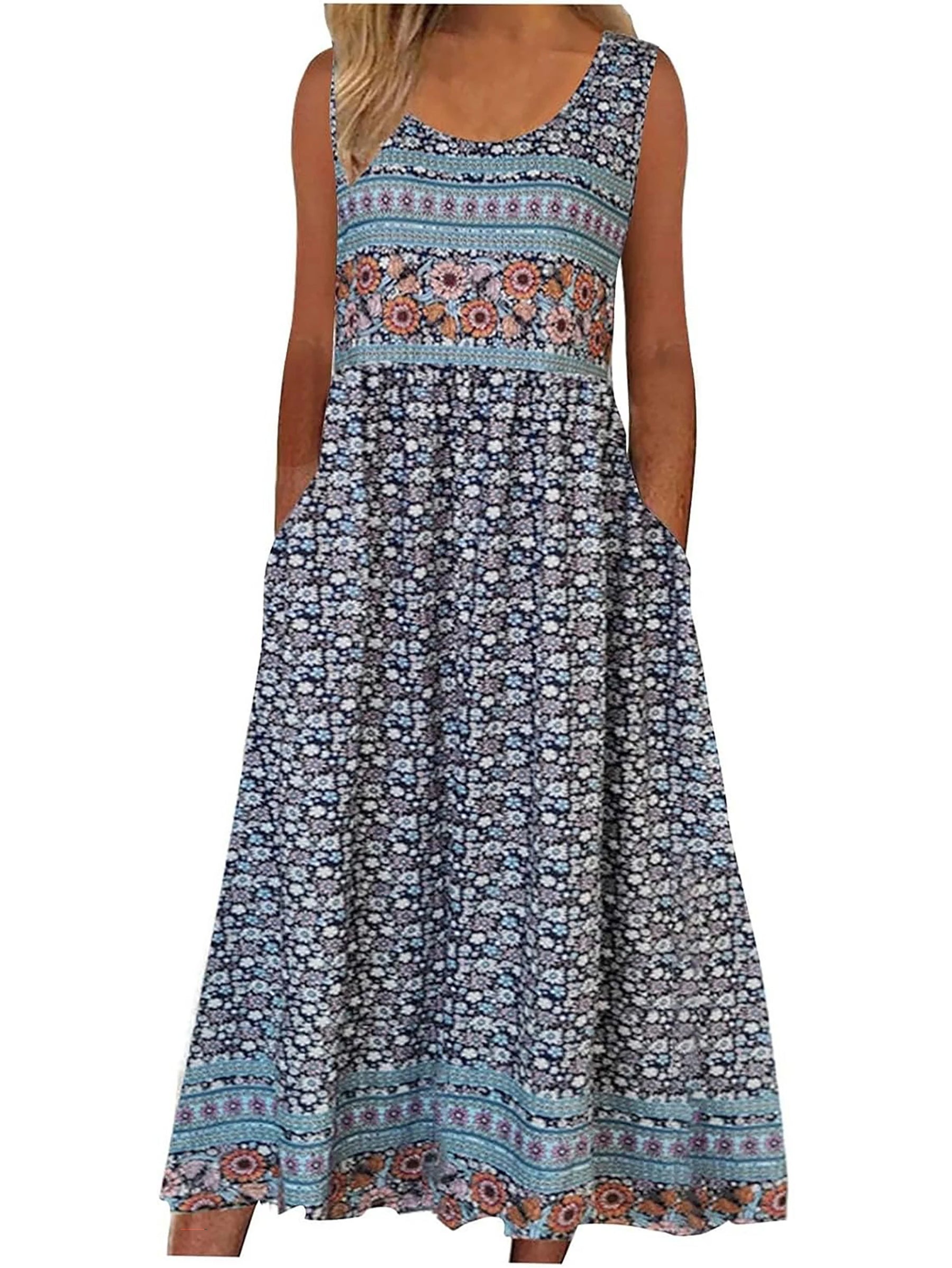 Vestido Estampado com Bolsos Dafne