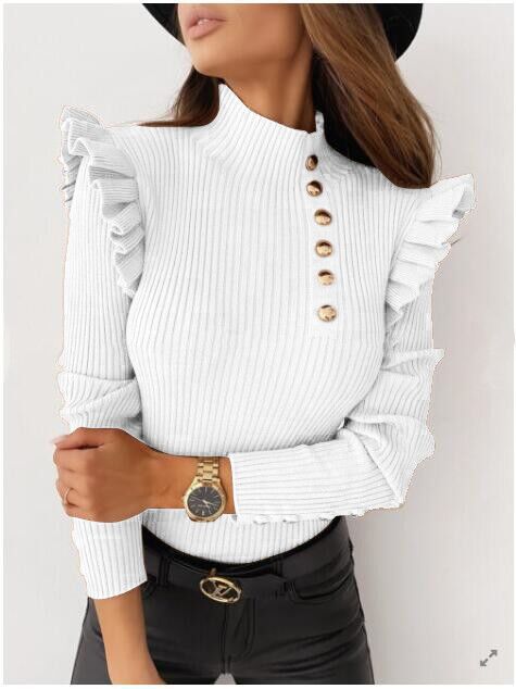 Camisa Elegante Manga Comprida Sexy BrancoXG HumArraso