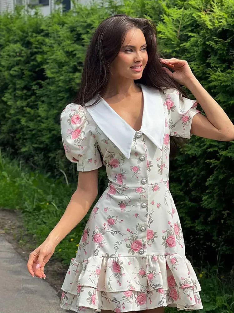 Vestido Curto Estampado Rosana