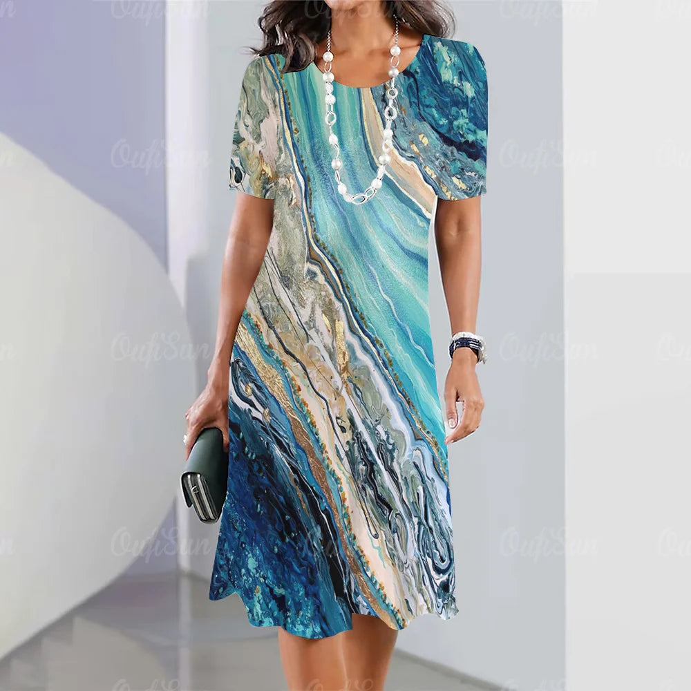 Vestido Midi Estampado Belinda