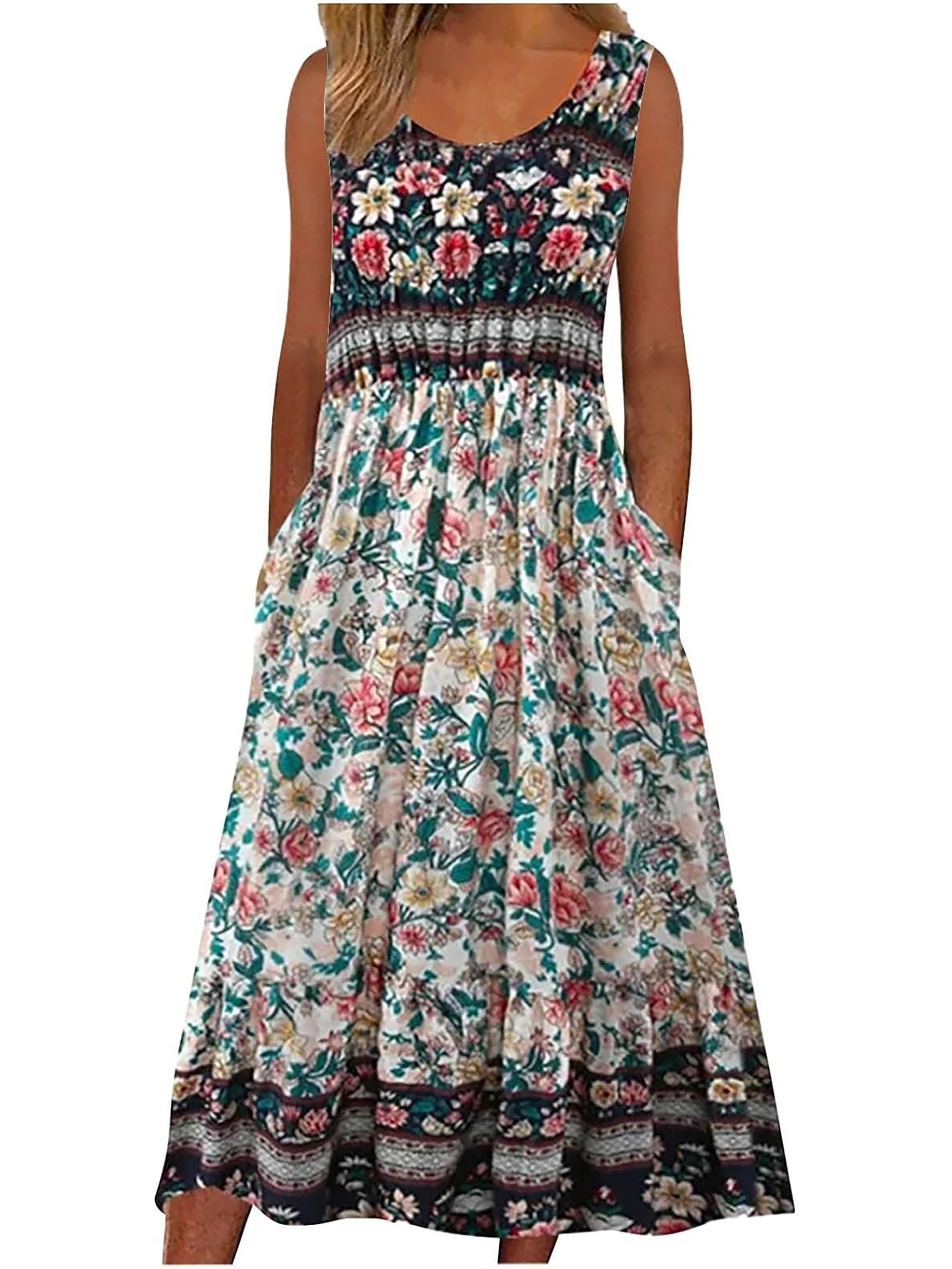 Vestido Estampado com Bolsos Dafne