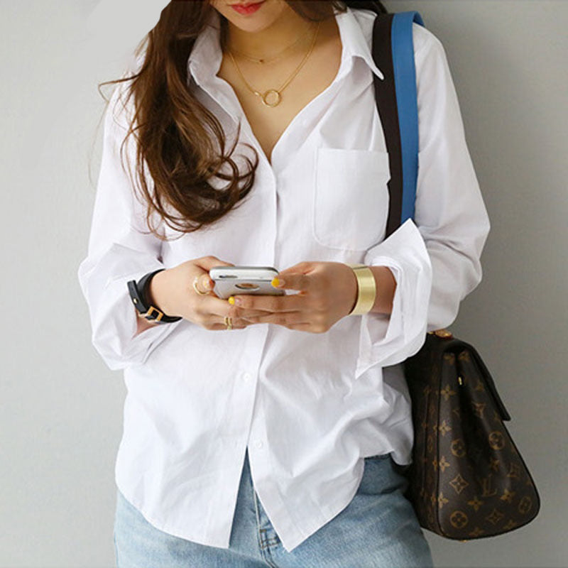 Camisa Feminina Manga Longa Casual Social HumArraso