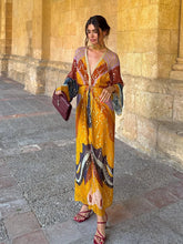 Carregar imagem no visualizador da galeria, Vestido Longo Estampado Celeste