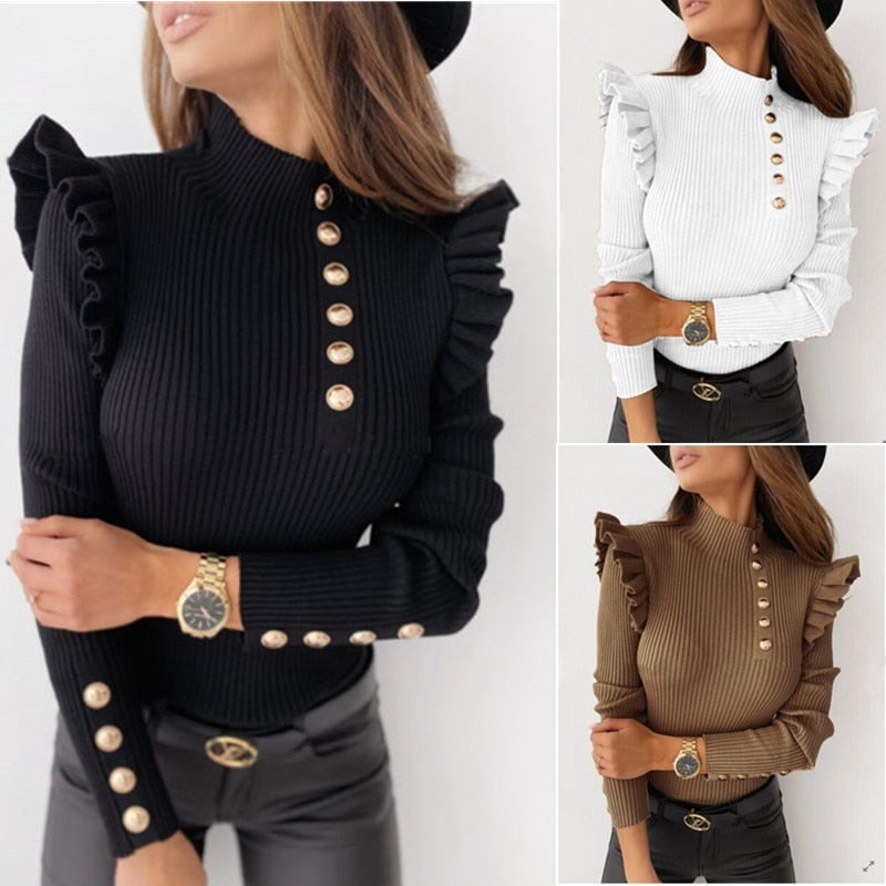 Camisa Elegante Manga Comprida Sexy HumArraso