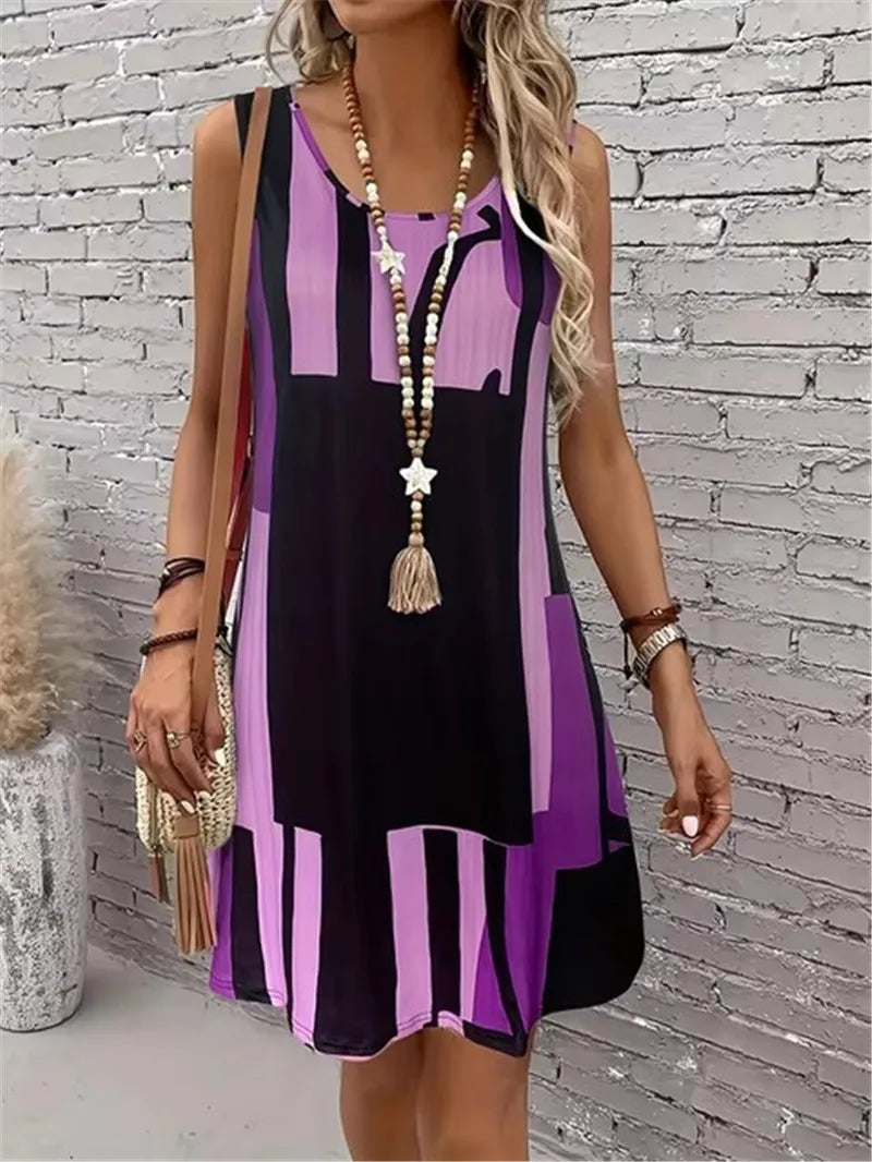 Vestido Curto Estampado Xadrez Moderno Elisa