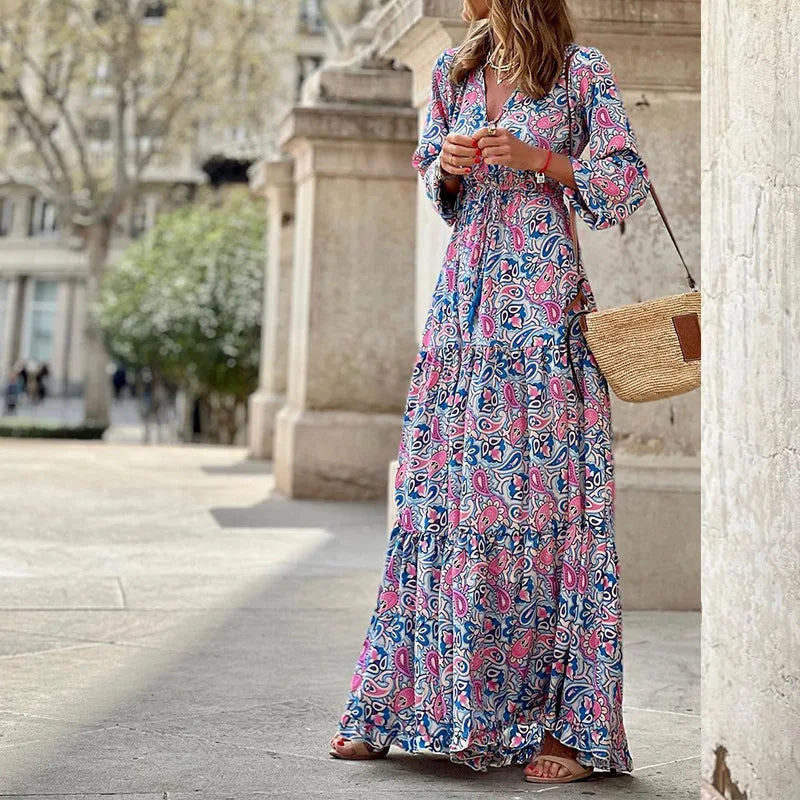 Vestido Longo Estampado Kelly