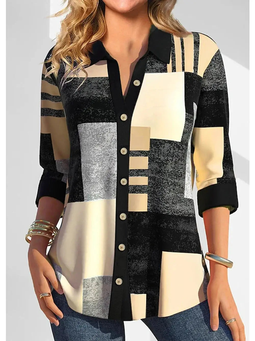 Camisa Feminina Xadrez - Zarvane - Amarelo / 5G