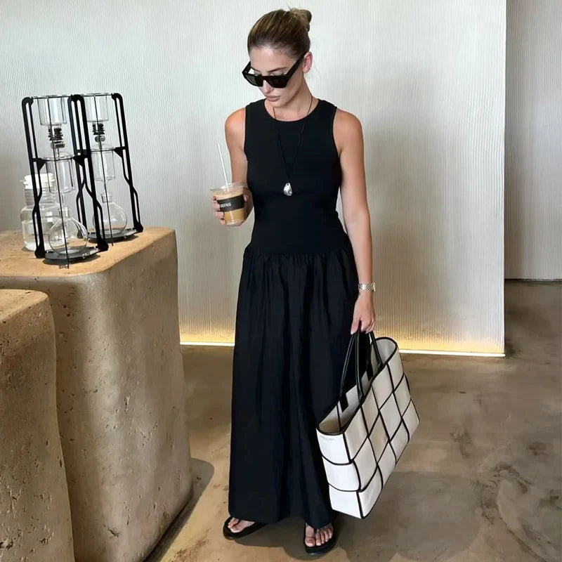 Vestido Longo Sem Mangas Alessandra