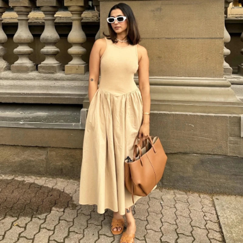 Vestido Longo Sem Mangas Alessandra