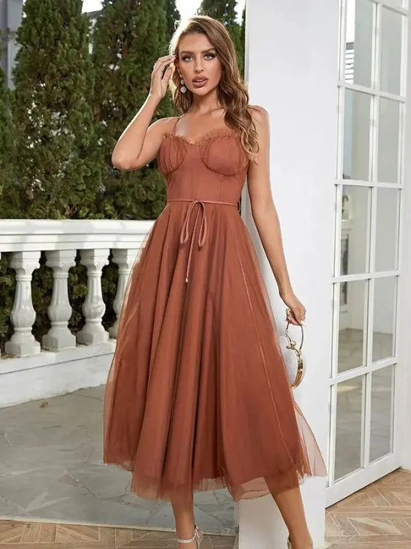 Vestido Bella - Marrom-XG - HumArraso