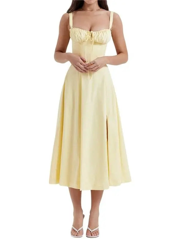 Vestido Bustier Pati - Amarelo-XG - HumArraso