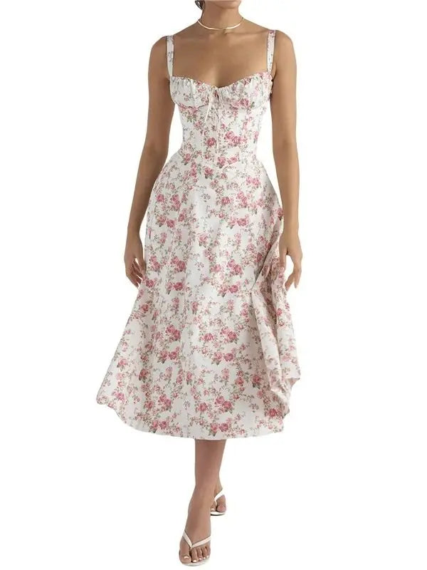 Vestido Bustier Pati - Rosa-Floral-XG - HumArraso