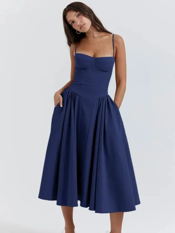 Vestido Bustier Sofia - Azul-XG - HumArraso