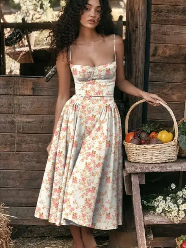 Vestido Bustier Sofia - Rosa-floral-XG - HumArraso