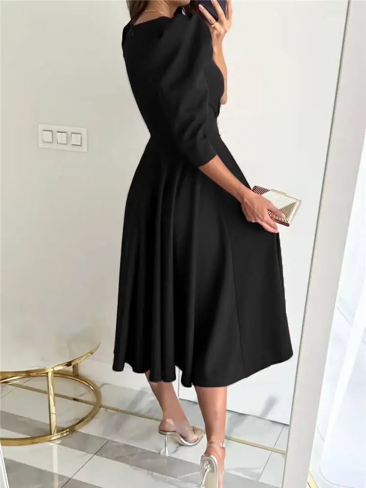 Vestido com Decote em V - Zarvane -